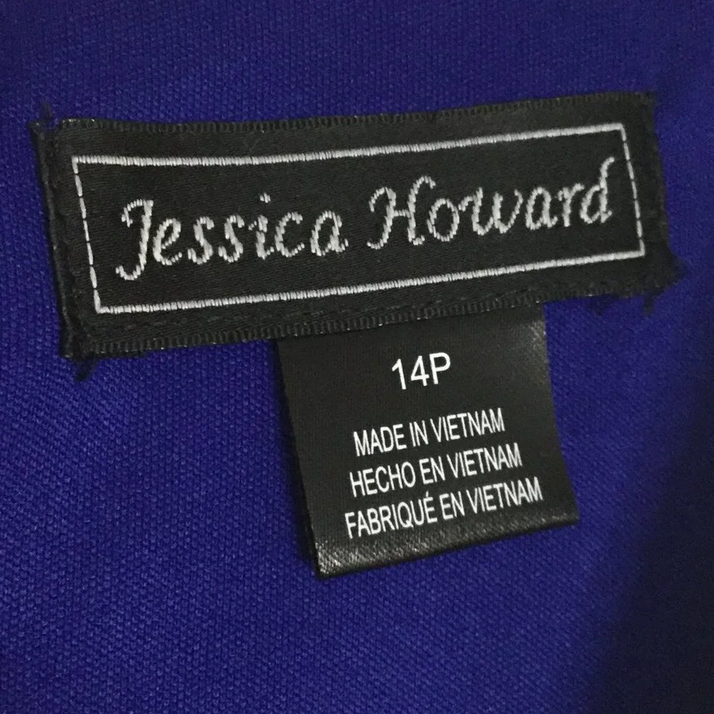 Jessica Howard Royal Blue Crochet Lace Shift Dress